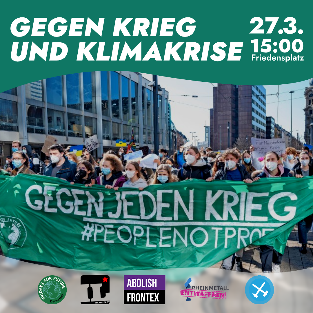 Gegen Krieg und Klimakrise - Sahrepic für Darmstadt
